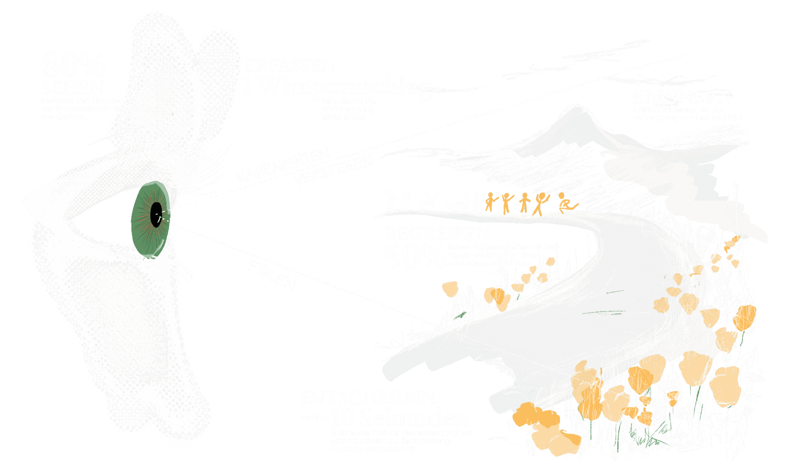 Infografik zum Thema Wahrnehmung und wie sie uns in unseren Entscheidungen und Gefühlen beeinflusst.